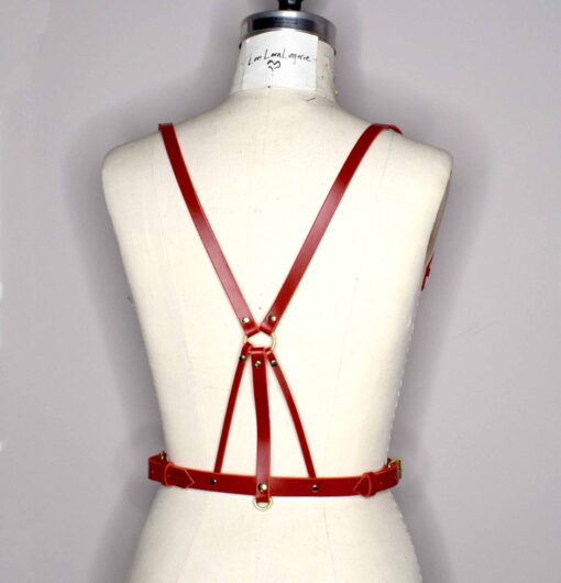 Inanna Strappy Leather Harness Bodice - Image 7