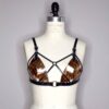 Xenia Strappy Leather Bralette