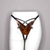 Xenia Crotchless Leather Bikini