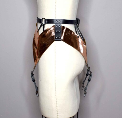 Xenia Strappy Leather Garter Belt - Image 6