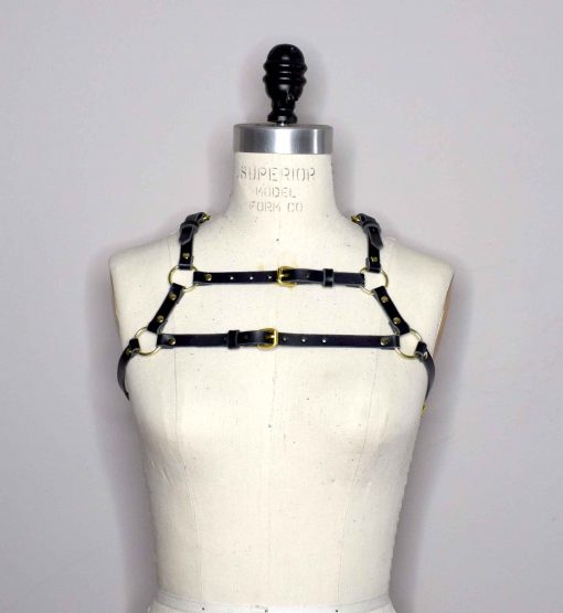 leather chest harness