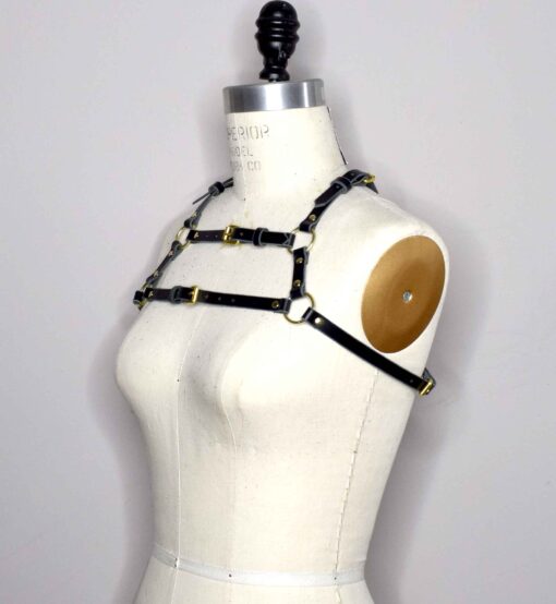 leather chest harness