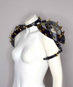 spiked leather shoulder harness