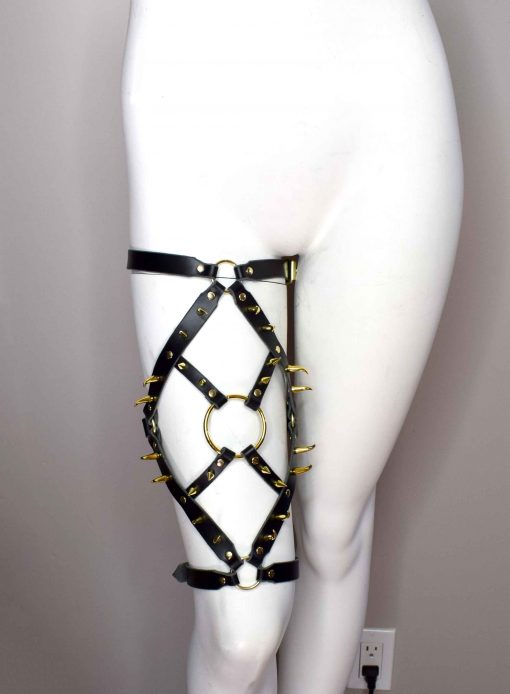 The All Devouring Spiked Leather Thigh Harness