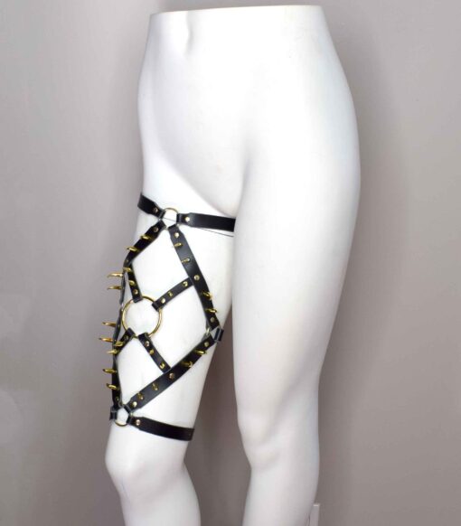 The All Devouring Spiked Leather Thigh Harness - Image 2