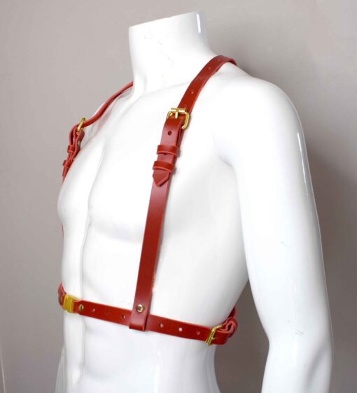 Jay Men's Simple Leather Chest Harness - Image 8