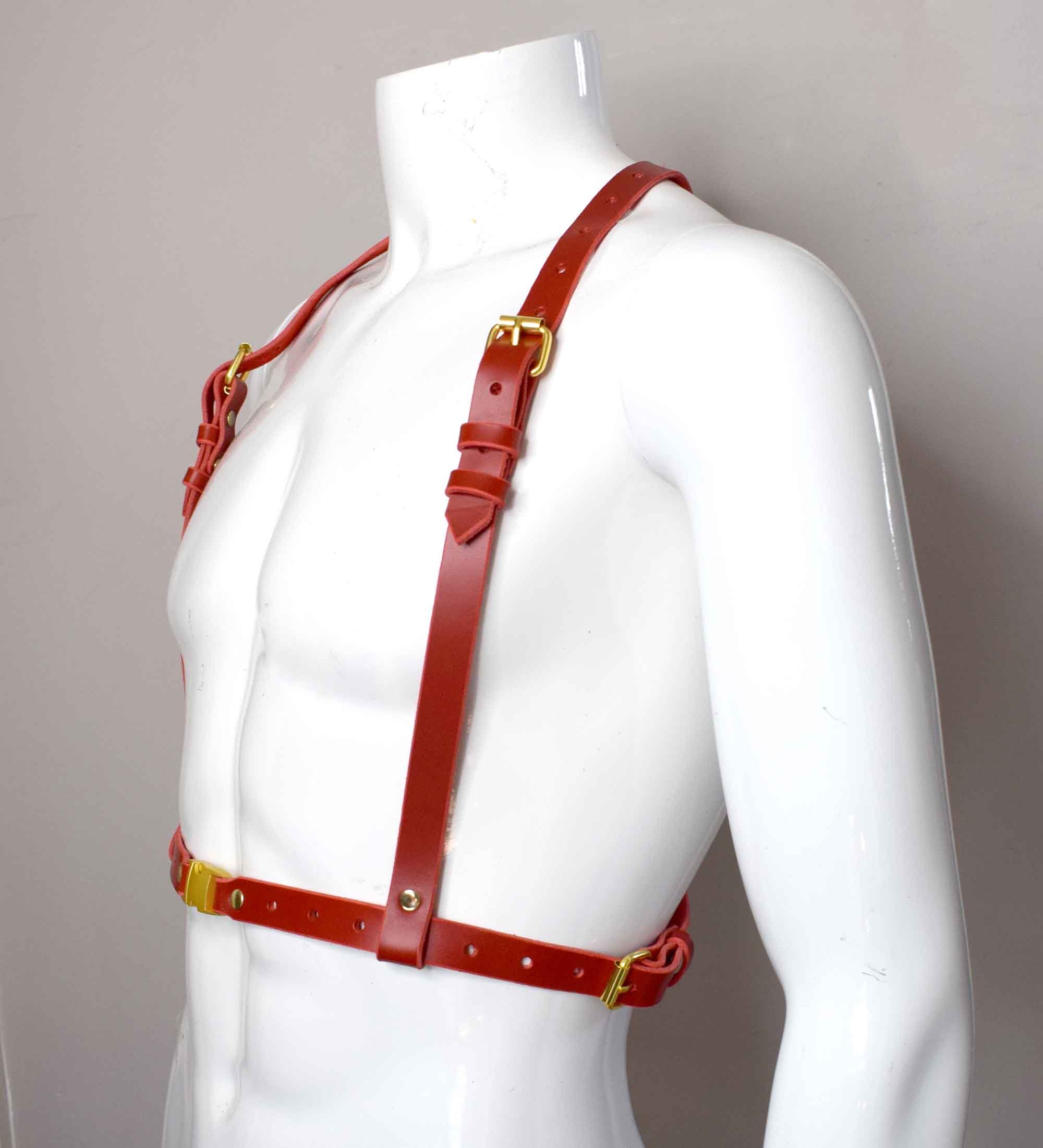 Jay Men's Simple Leather Chest Harness