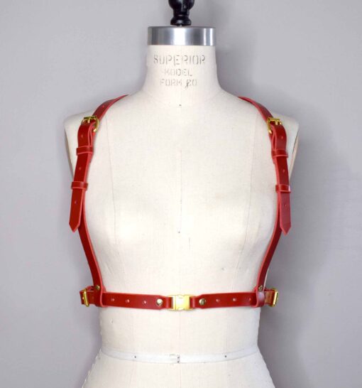 Jay Simple Leather Chest Harness - Image 3