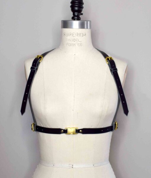 Jay Simple Leather Chest Harness - Image 4