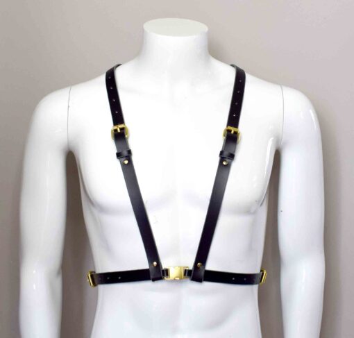 Jay Men's Simple Leather Chest Harness - Image 4