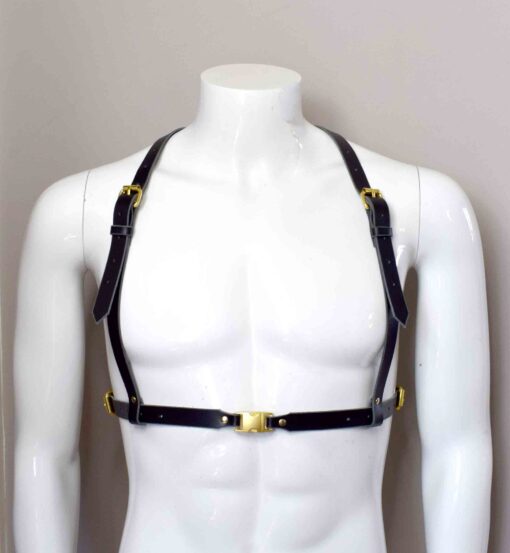 Jay Men's Simple Leather Chest Harness - Image 7