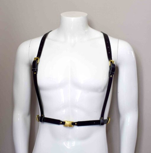 Jay Simple Leather Chest Harness || READY TO SHIP L/XL, 2X/3X - Image 11