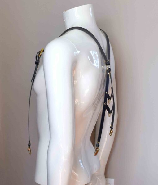 Vanity Black Leather Suspenders - Image 9