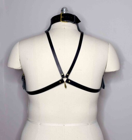 Stigma Black Leather Posture Collar Harness - Image 11