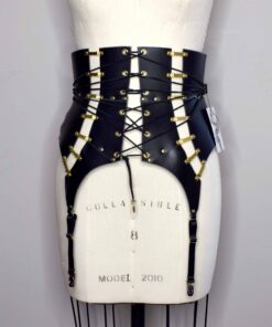 high waist leather girdle