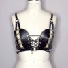 sweetheart leather bra