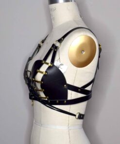 sweetheart leather bra