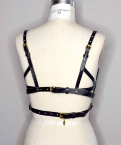 sweetheart leather bra
