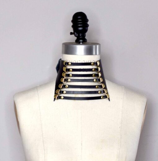 Dinah Strappy Leather Posture Collar