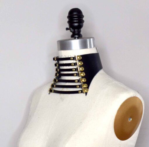 Dinah Strappy Leather Posture Collar - Image 2