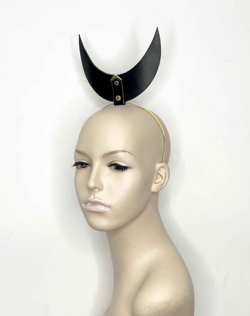 Crescent Moon Leather Hair Pin - Image 3