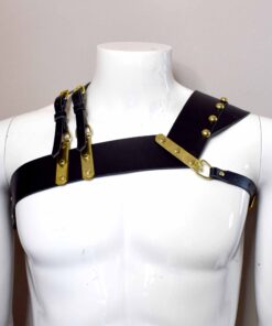 Martial Asymmetrical Leather Harness