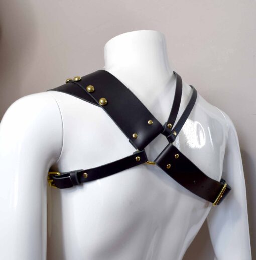 Martial Asymmetrical Leather Harness - Image 6