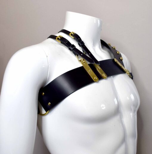 Martial Asymmetrical Leather Harness - Image 5
