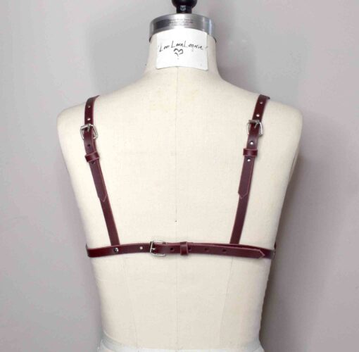 Mono Crossed Leather Harness Bra - Image 6