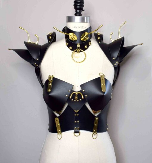 Mantis Leather Shoulder Pauldron Harness - Image 6