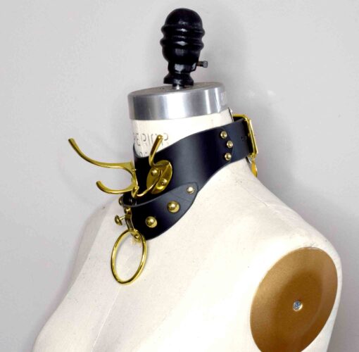 Mantis Leather Horned Posture Collar - Image 5