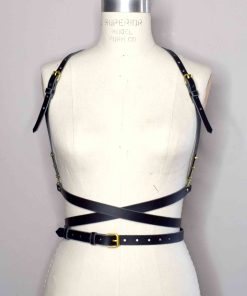 wrapped leather harness