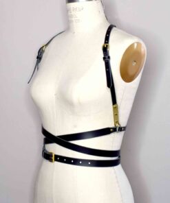 wrapped leather harness