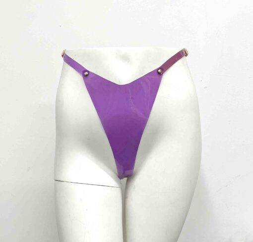 Bebe Ombre Vinyl Transparent High Cut Thong