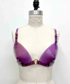 Bebe Ombre Vinyl Transparent Triangle Bra