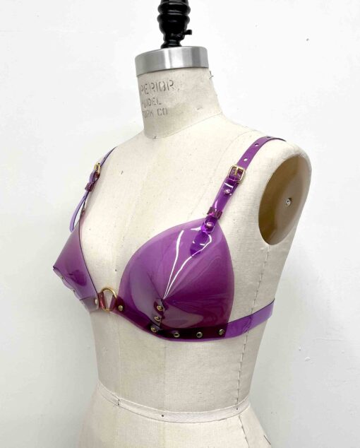 Bebe Ombre Vinyl Transparent Triangle Bra - Image 4