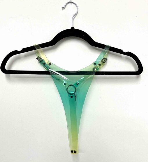 Bebe Ombre Vinyl Transparent High Cut Thong - Image 2