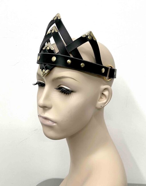 Juliet Black Leather Crown - Image 4
