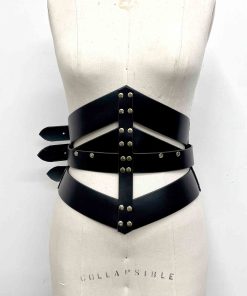 leather harness corset