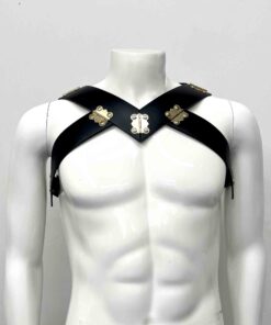 men leather chest harness