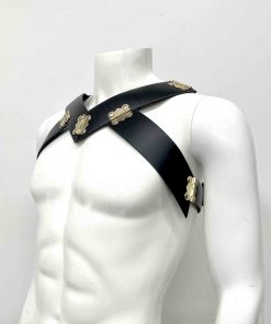 men leather chest harness