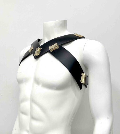 men leather chest harness