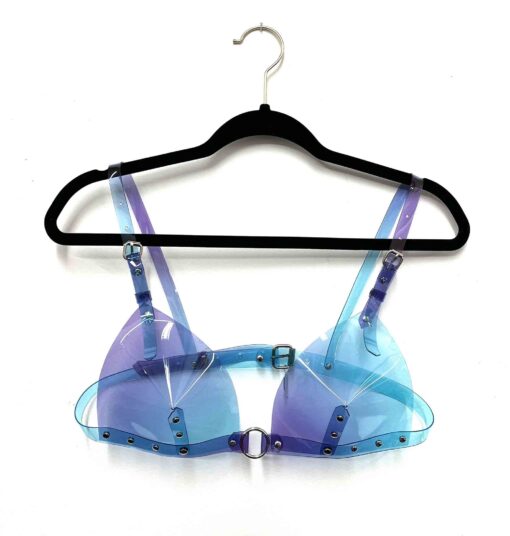 Bebe Ombre Vinyl Transparent Triangle Bra - Image 3