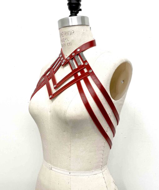Diedre Draped Strappy Leather Body Harness - Image 3