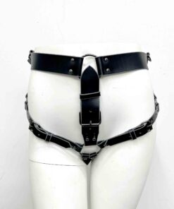 The Utilitarian Leather Strap On Harness Panty