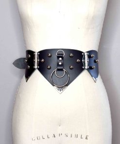 hinged leather waist belt