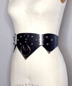 hinged leather waist belt