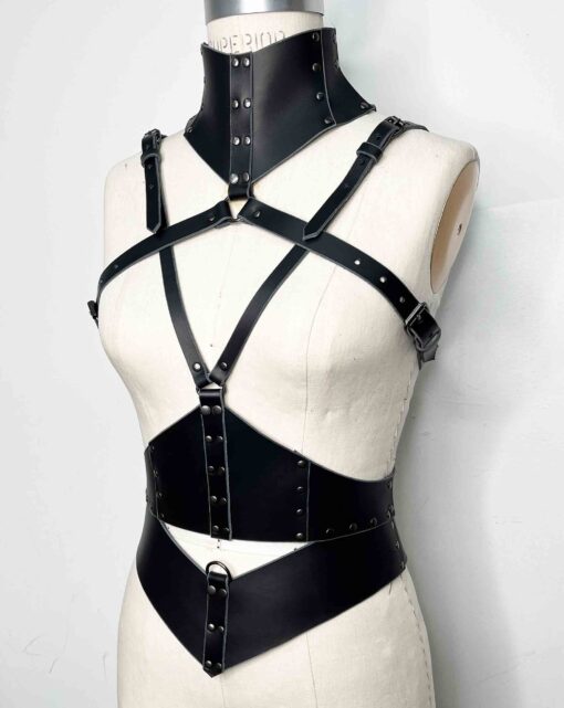 Stigma Black Leather Waist Cincher Harness - Image 5