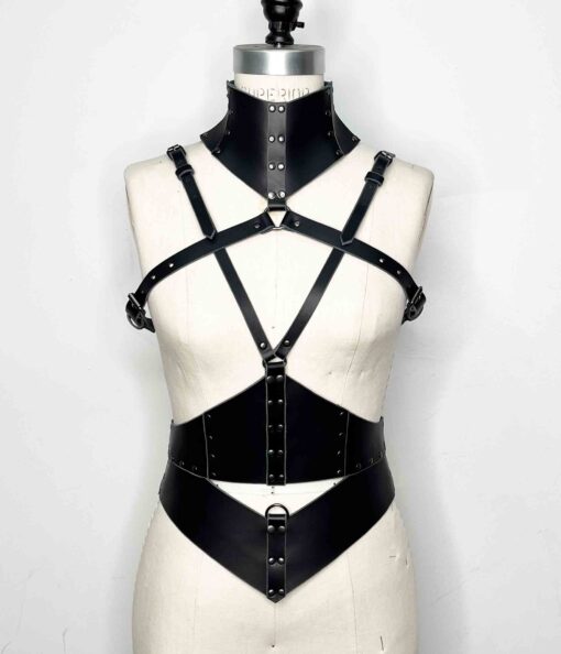 Stigma Black Leather Waist Cincher Harness - Image 6