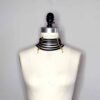 leather collar scarf